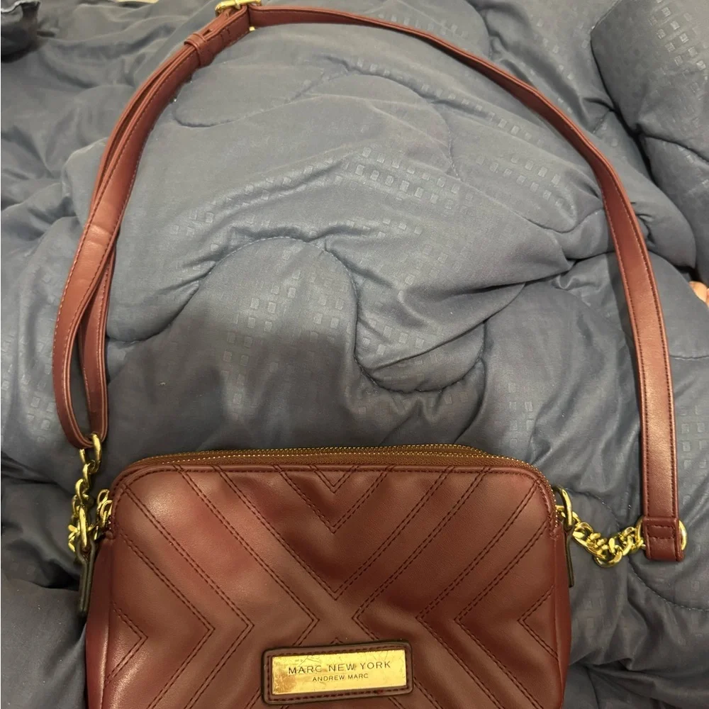 Marc New York Quilted Leather Clutch in Rich Brown - Picture 6 of 6
